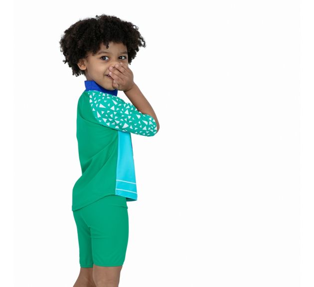 Speedo - Swim Top And Rash Vest - Corey Croc - Green 