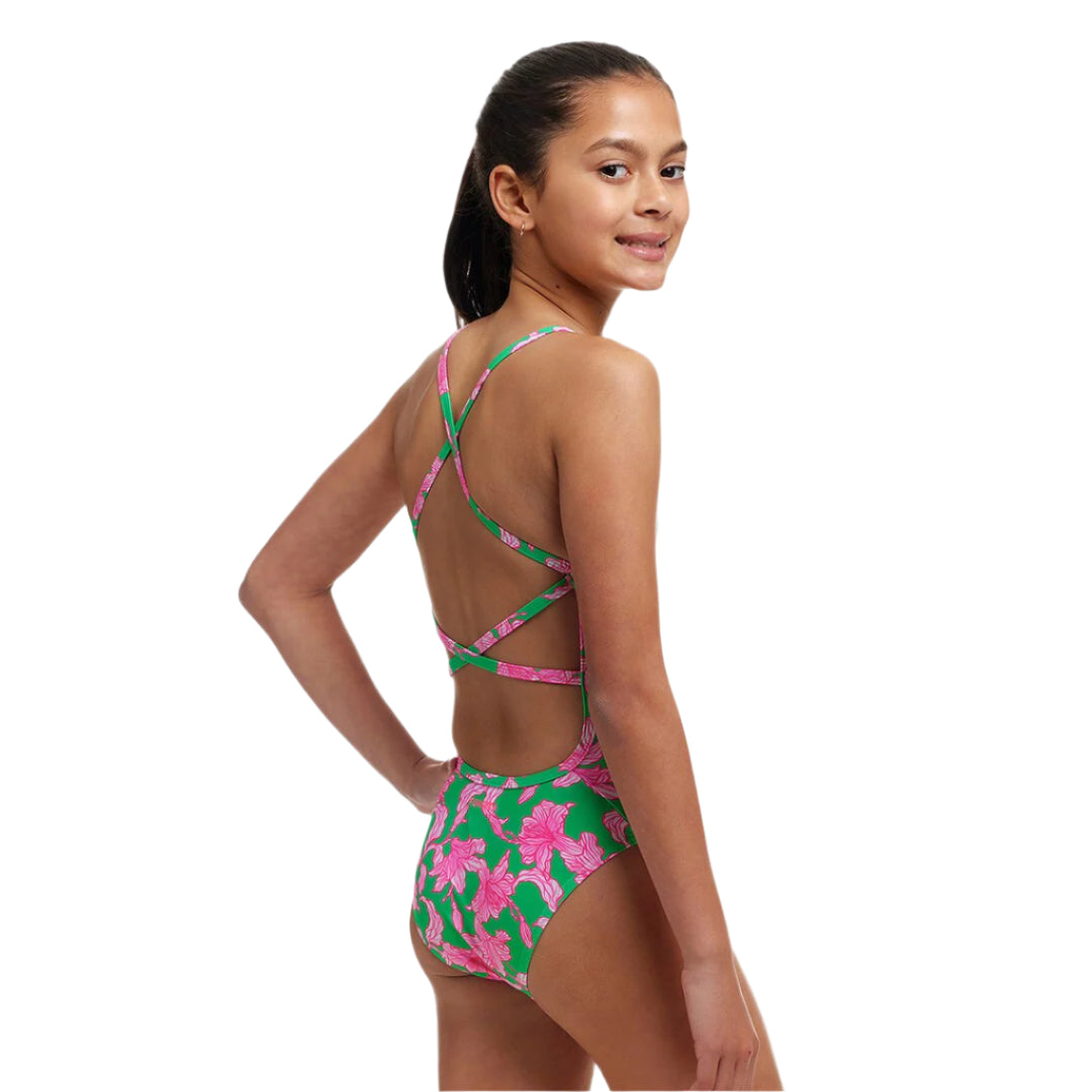 Funkita - Girls Swimsuit - Strapped In - One Piece - Blossom Fly
