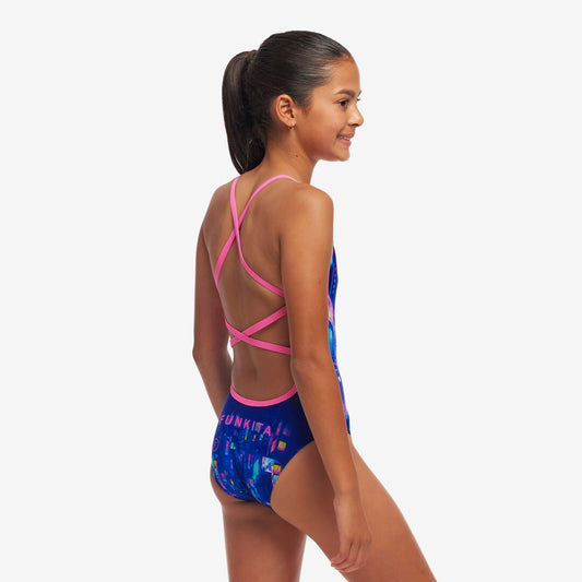 Funkita - Girls Swimsuit - Strapped In - One Piece - Cyber city