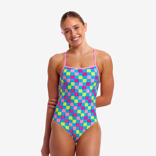 Funkita Womens Tie Me Tight One Piece - Post it