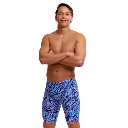 FUNKY TRUNKS -Men's Training Jammers - Blue bits 