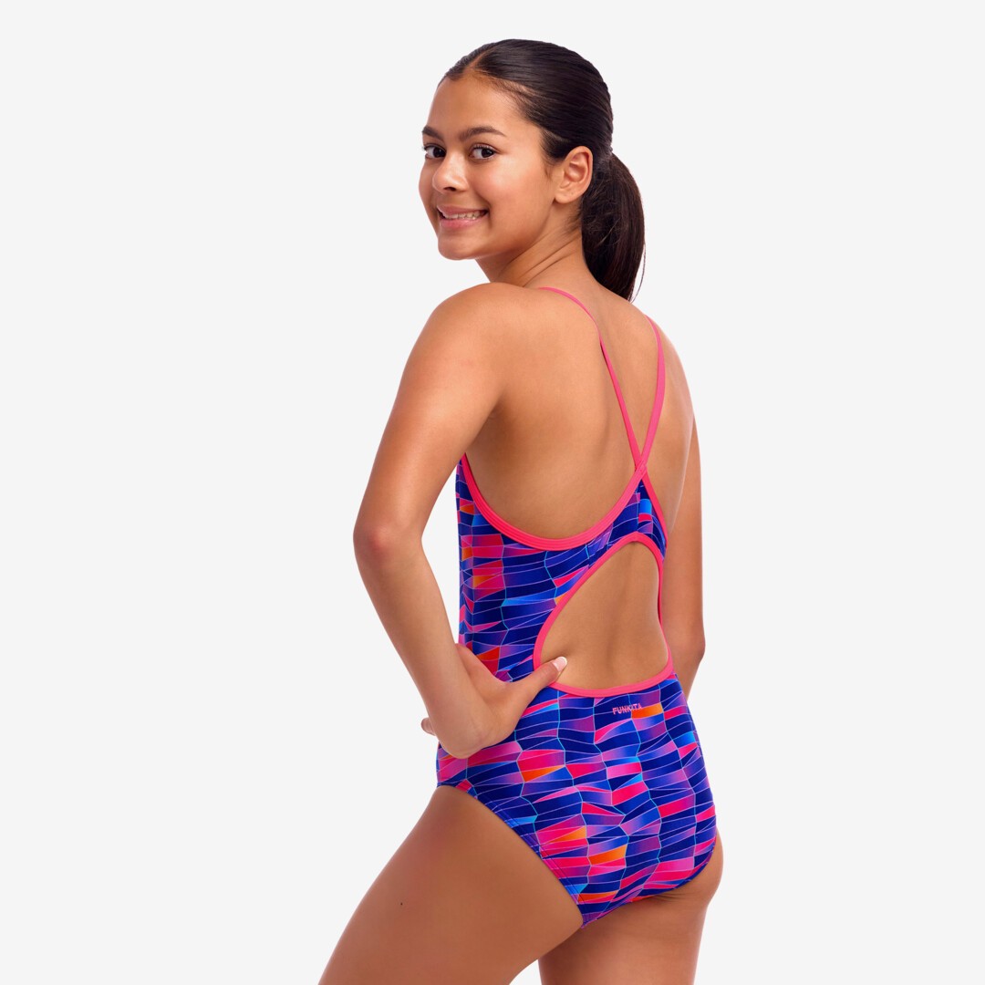 Funkita - Girl's Diamond Back One Piece - Warped waves