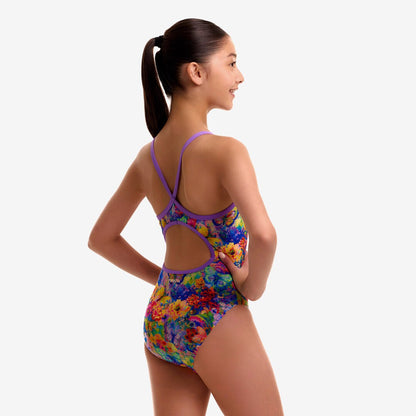 Funkita - Girl's Diamond Back One Piece - Austin Flowers