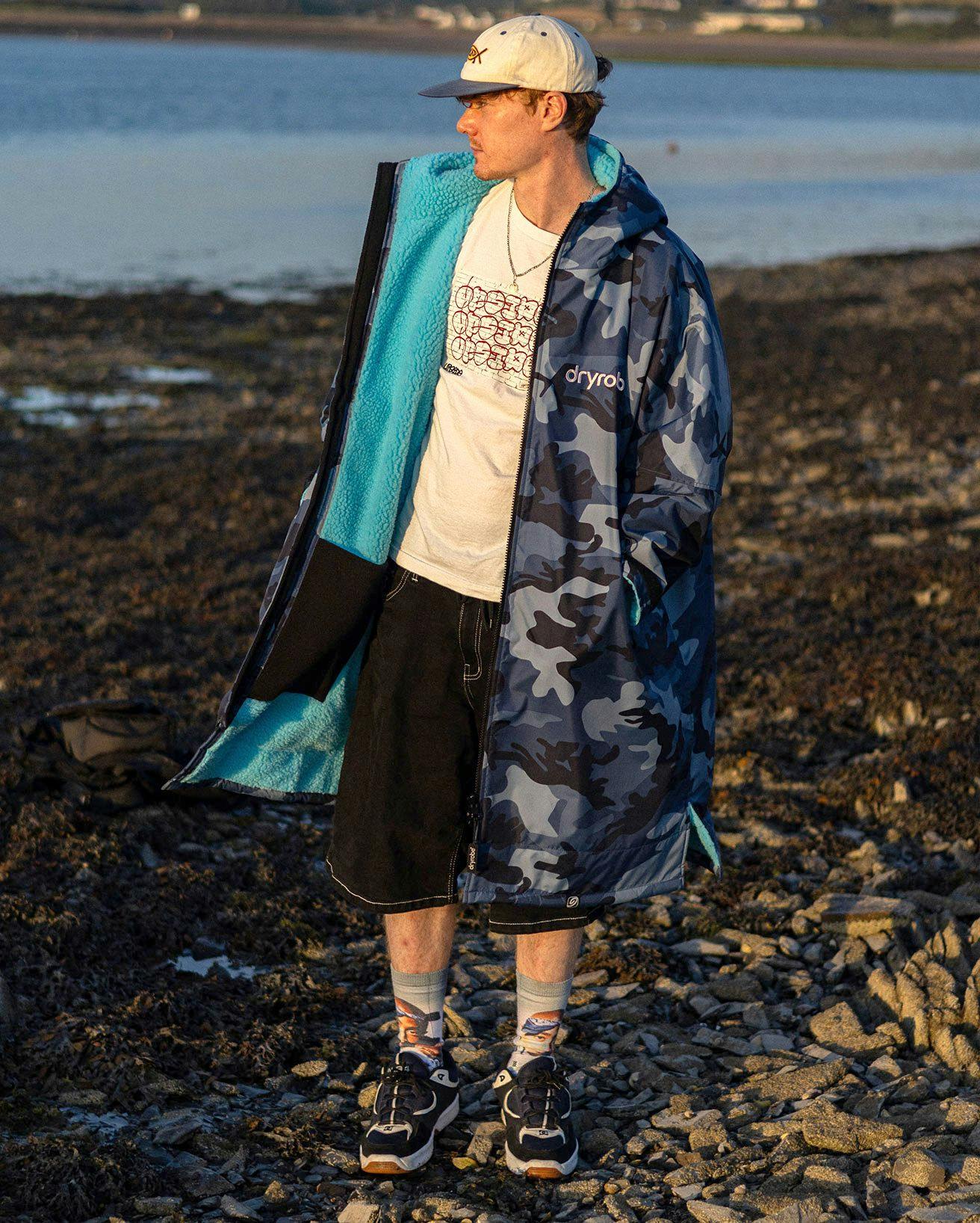 DRYROBE - Coat - Advance Long Sleeve - Blue Camo/Blue