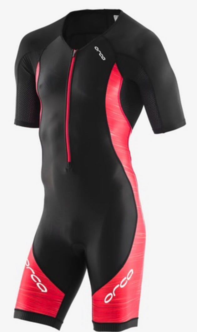 Orca - Mens - Core Long Sleeve trisuit - Black/red