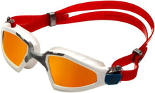 Aquasphere - Kayenne Pro - Swim Goggles - White Silver Red - Red Titanium Mirrored Lens