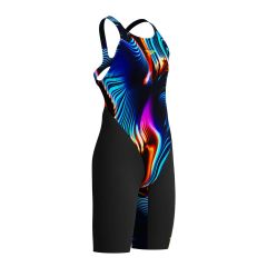 Speedo - Girls Openback Kneeskin -  Fastskin Endurance+ Max - Black/Purple