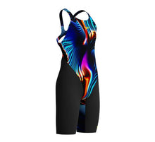 Speedo - Girls Openback Kneeskin -  Fastskin Endurance+ Max - Black/Purple