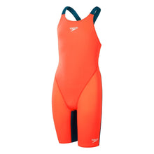 SPEEDO - girls- Racesuit- Endurance+ Max Openback Kneeskin - orange/navy