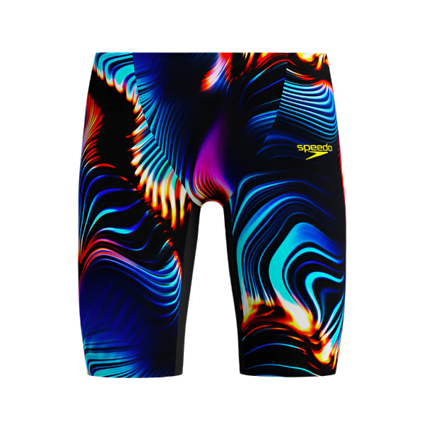 Speedo - Boys - Fastskin Endurance+ Max High Waisted Jammer - Black/Blue/Red
