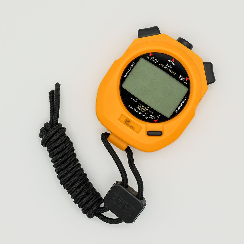SHARKS - Stopwatch - Performance Stopwatch - Yellow