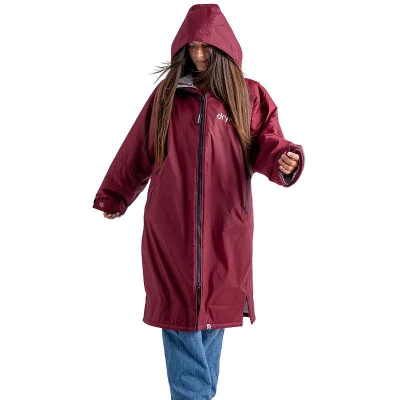 DRYROBE - Coat - Advance Long Sleeve -Burgundy Grey 
