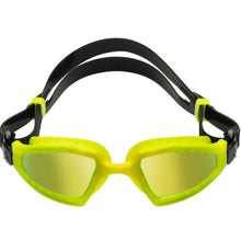 Aquasphere - Kayenne Pro - Swim Goggles -Neon Yellow And Grey - Yellow Titanium Mirrored Lens