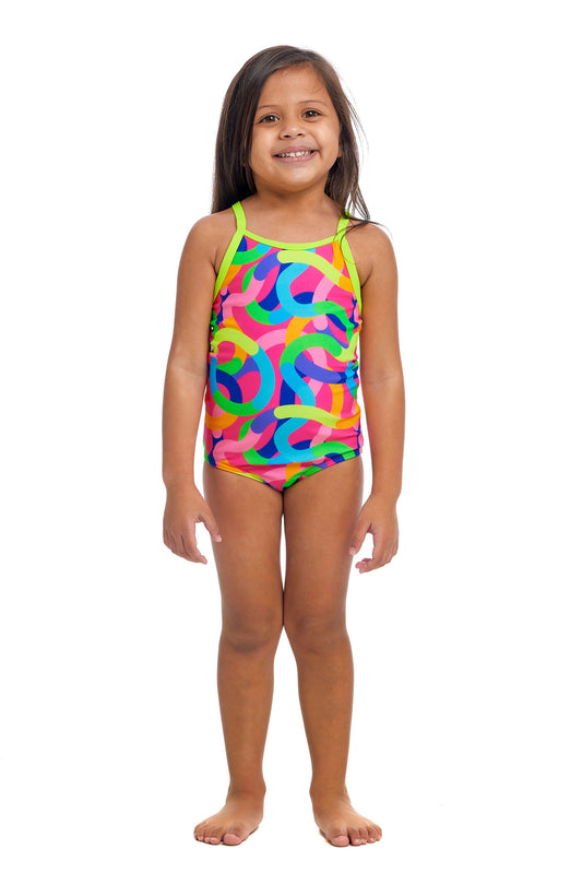 Funkita - Girls Swimsuit - Single Strap - One Piece - Curly wurly