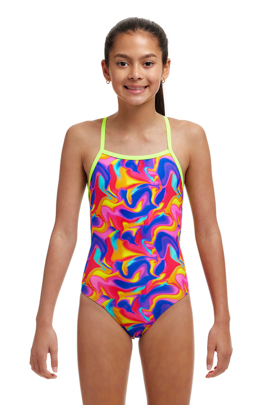 Funkita - Girls Swimsuit - Strapped In - One Piece - Summer swirl