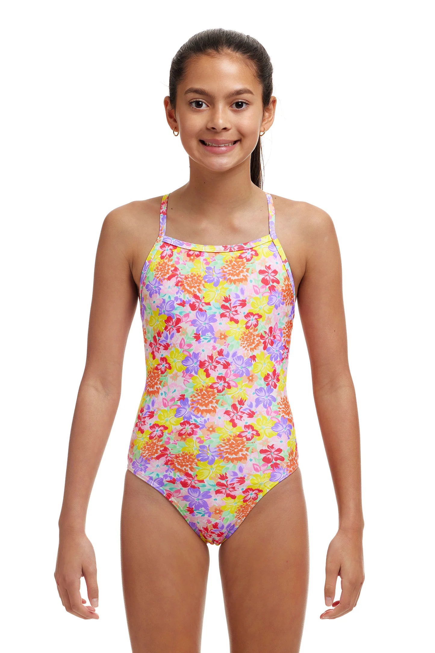 Funkita - Girls Swimsuit - Tie Me Tight- One Piece- Summer garden