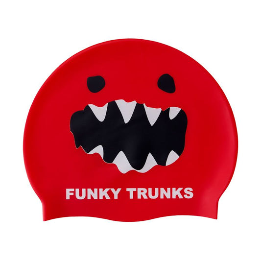 FUNKITA - Swimming Cap -Silicone - Red Monster