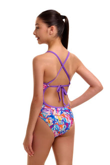 Funkita- Girls-  Tie Me Tight One Piece - Dreamy Weedy