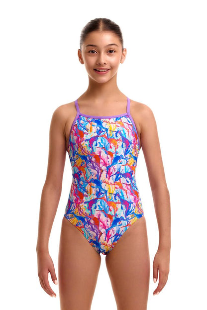 Funkita- Girls-  Tie Me Tight One Piece - Dreamy Weedy