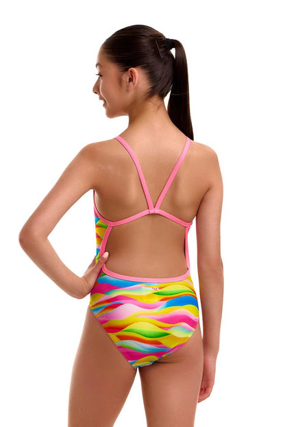 Funkita - Girls Swimsuit - Single Strap - One Piece - Maybe Wavy