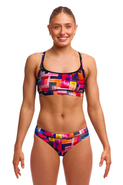 Funkita - Ladies - Swim Crop Top - Putty Rules