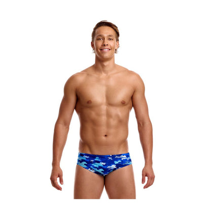 Funky Trunks - Men's Swimsuit - Seamed Briefs - Classic Marine