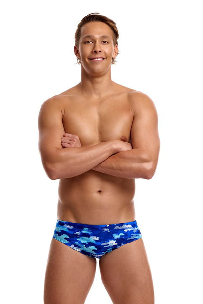 Funky Trunks - Men's Swimsuit - Seamed Briefs - Classic Marine