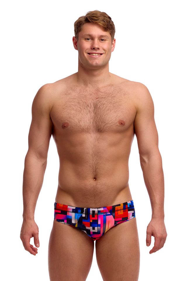 Funky Trunks - Mens Swimsuit - Seamed Briefs - Putty Rules