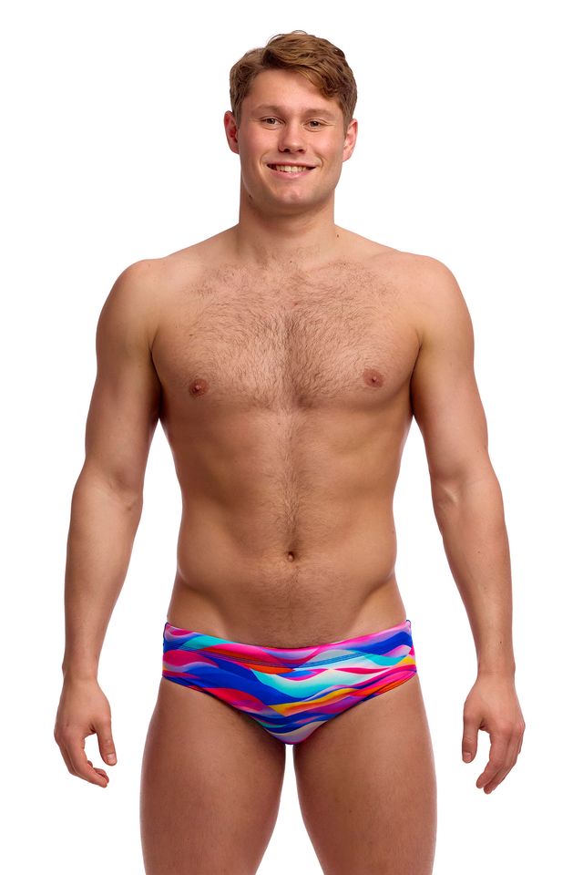 Funky Trunks - Mens Swimsuit - Seamed Briefs - Royal Wave