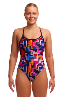 FUNKITA - Ladies Diamond Back One Piece - Putty Rules