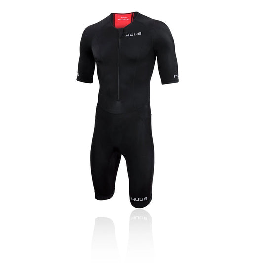 Huub - Mens - Commit Long Sleeve trisuit - Black/red