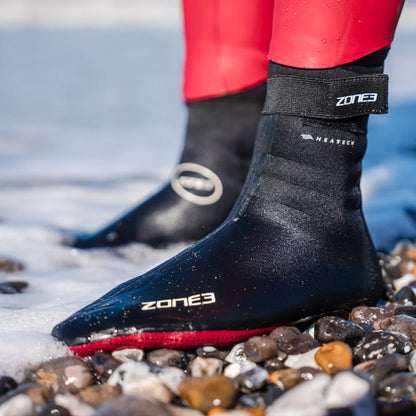 Zone 3 - Unisex - Neoprene Heat Tech Swim Sock - Black/Red
