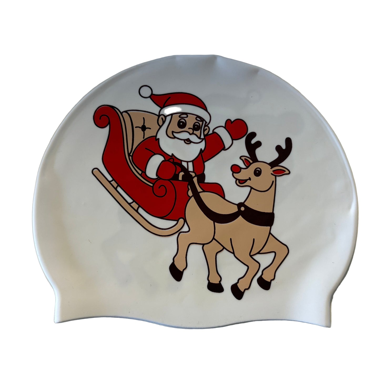 SHARKS - swimming cap - christmas - santa