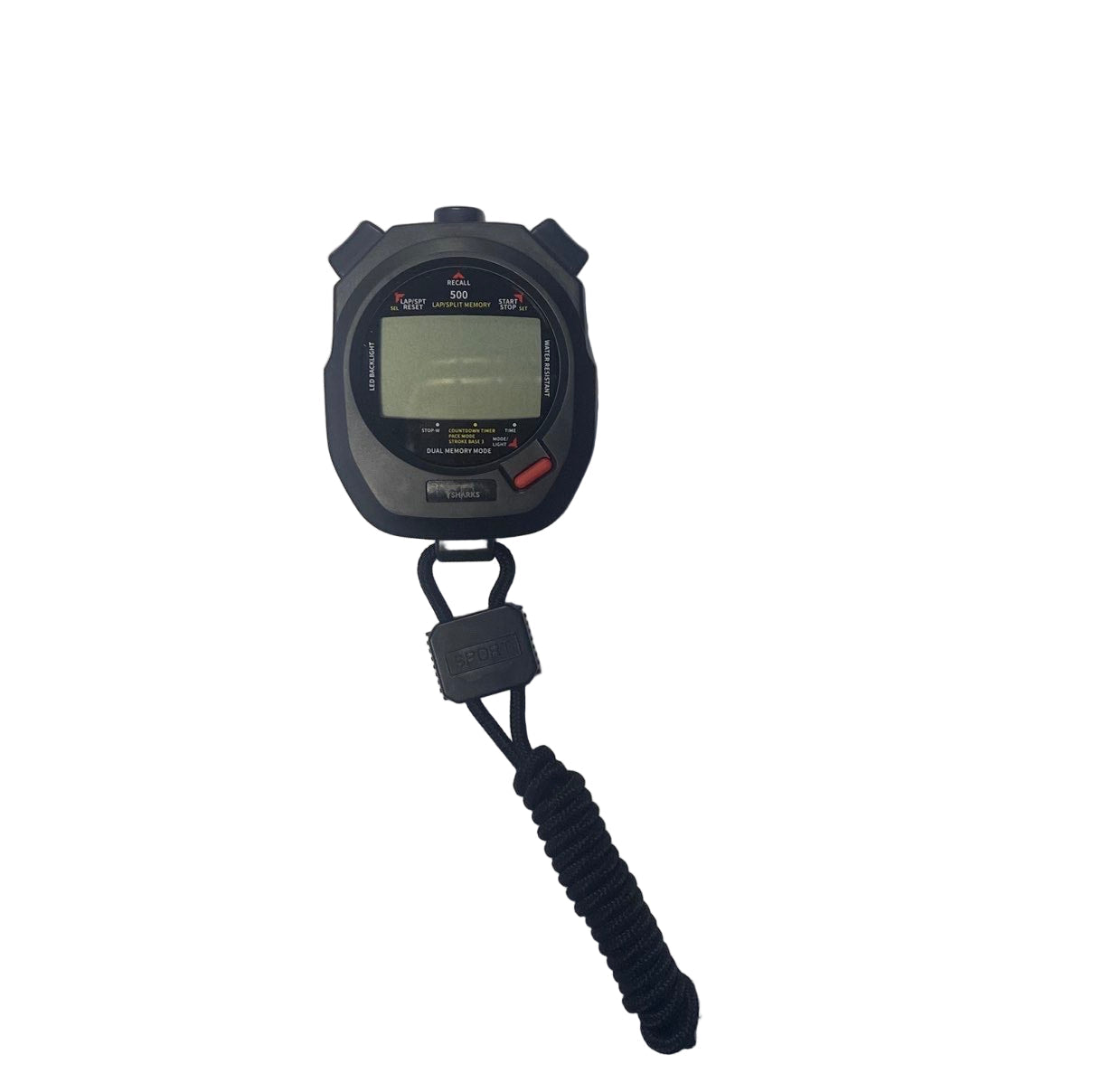 SHARKS - Stopwatch - Performance Stopwatch - Black