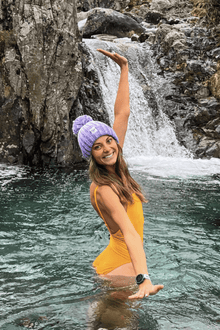 Swimzi - Hat -Gradient Reflective Super Bobble Hat - Lavender