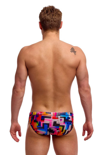 Funky Trunks - Mens Swimsuit - Seamed Briefs - Putty Rules