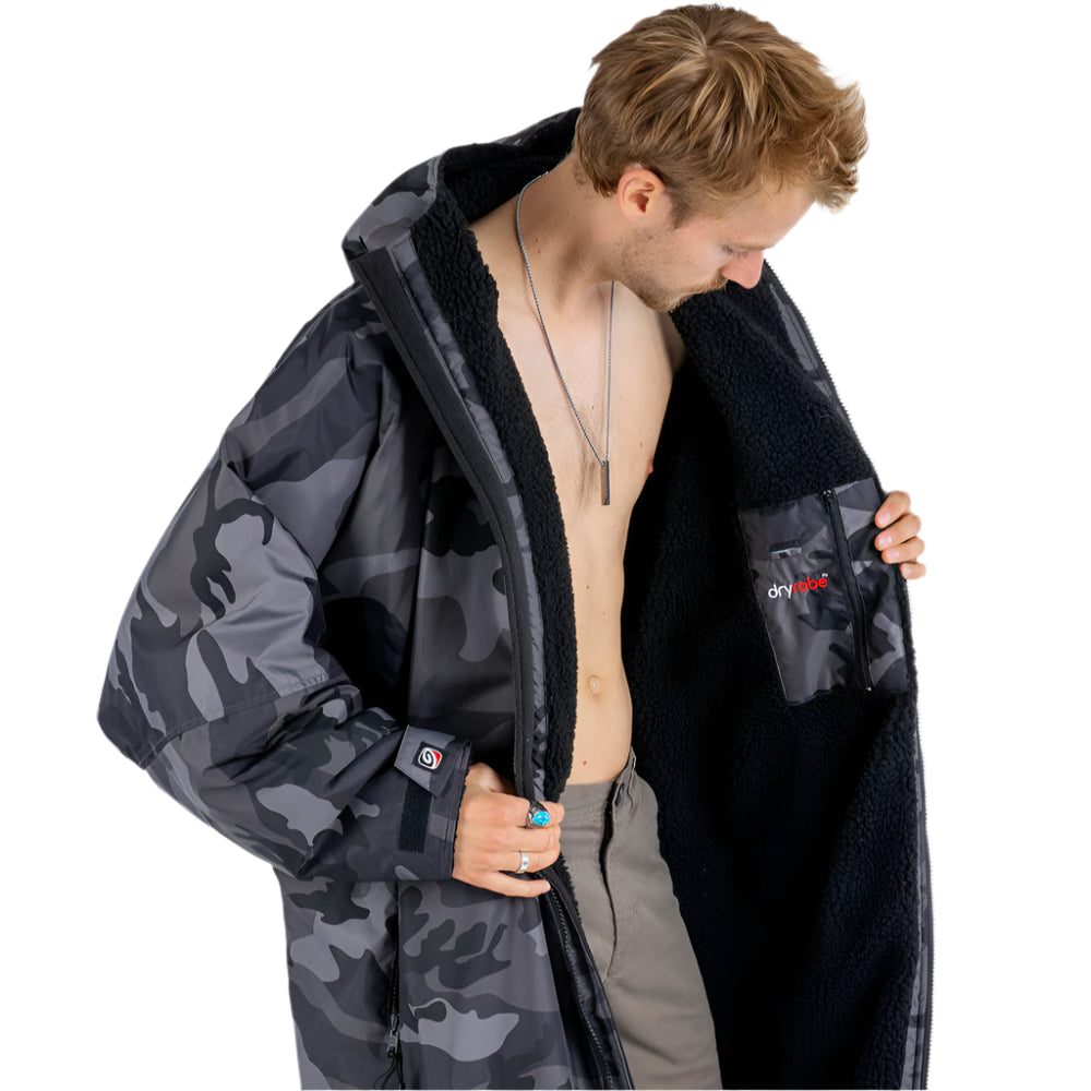 DRYROBE - Coat - Advance Long Sleeve - Black Camo/Black