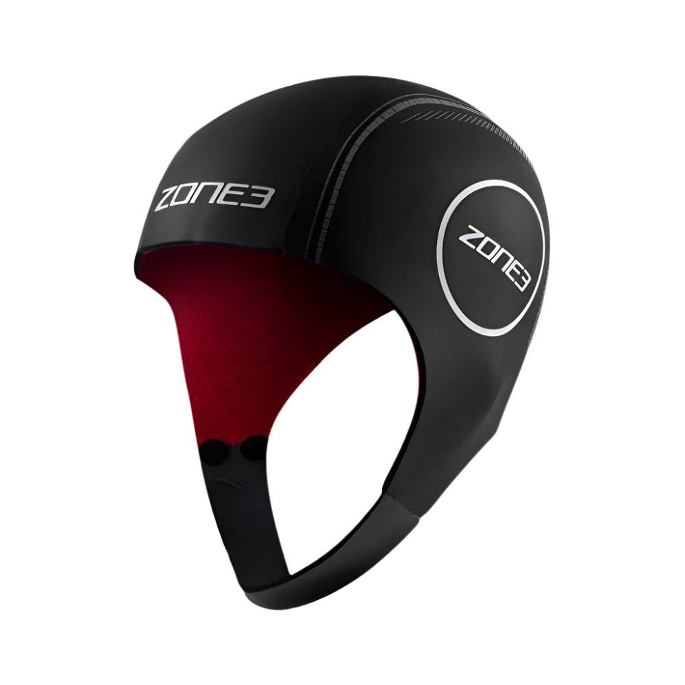 Zone 3  - Unisex - Neoprene Heat Tech Swim Cap  - Black/White