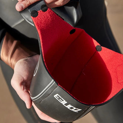 Zone 3  - Unisex - Neoprene Heat Tech Swim Cap  - Black/White