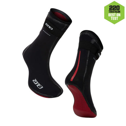 Zone 3 - Unisex - Neoprene Heat Tech Swim Sock - Black/Red