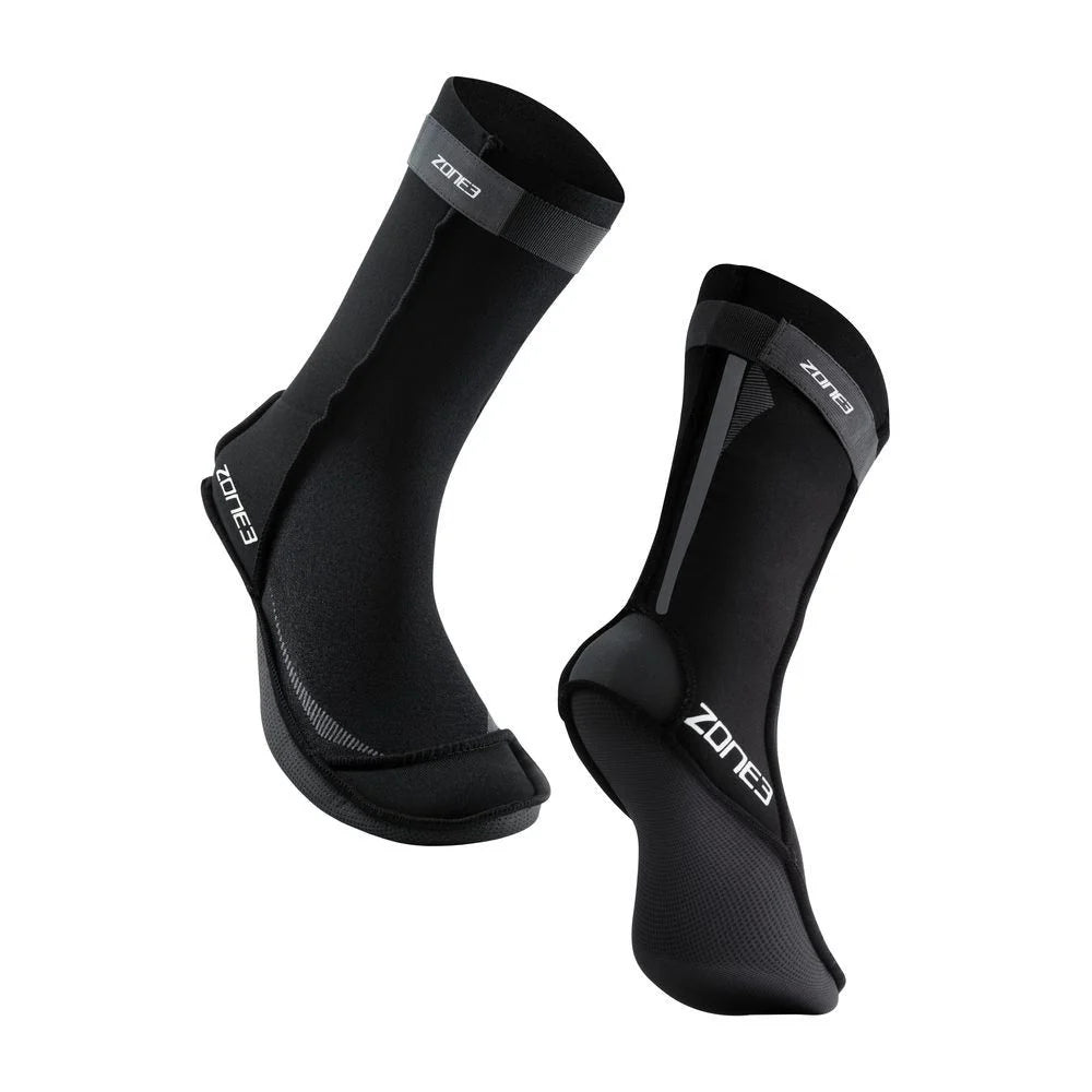 Zone 3 - Unisex - Neoprene Swim Sock - Black/Silver