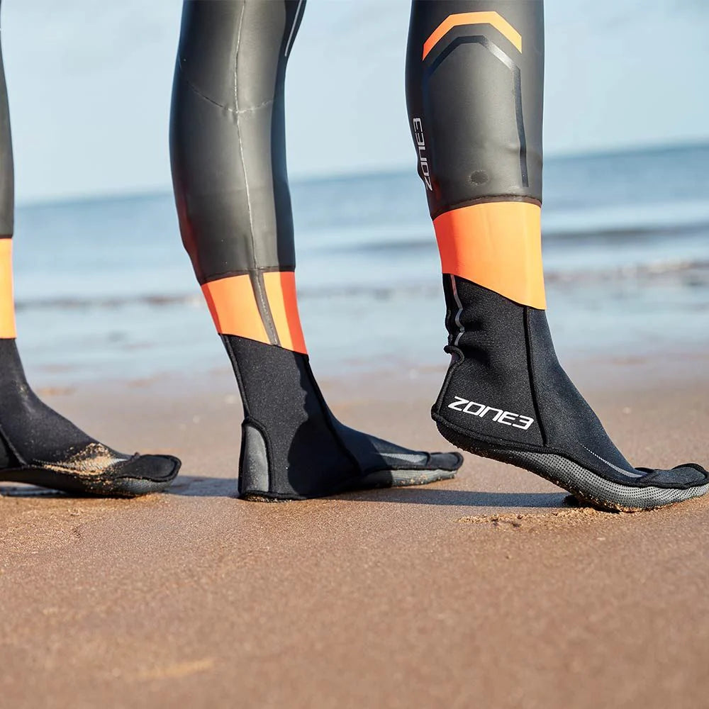 Zone 3 - Unisex - Neoprene Swim Sock - Black/Silver