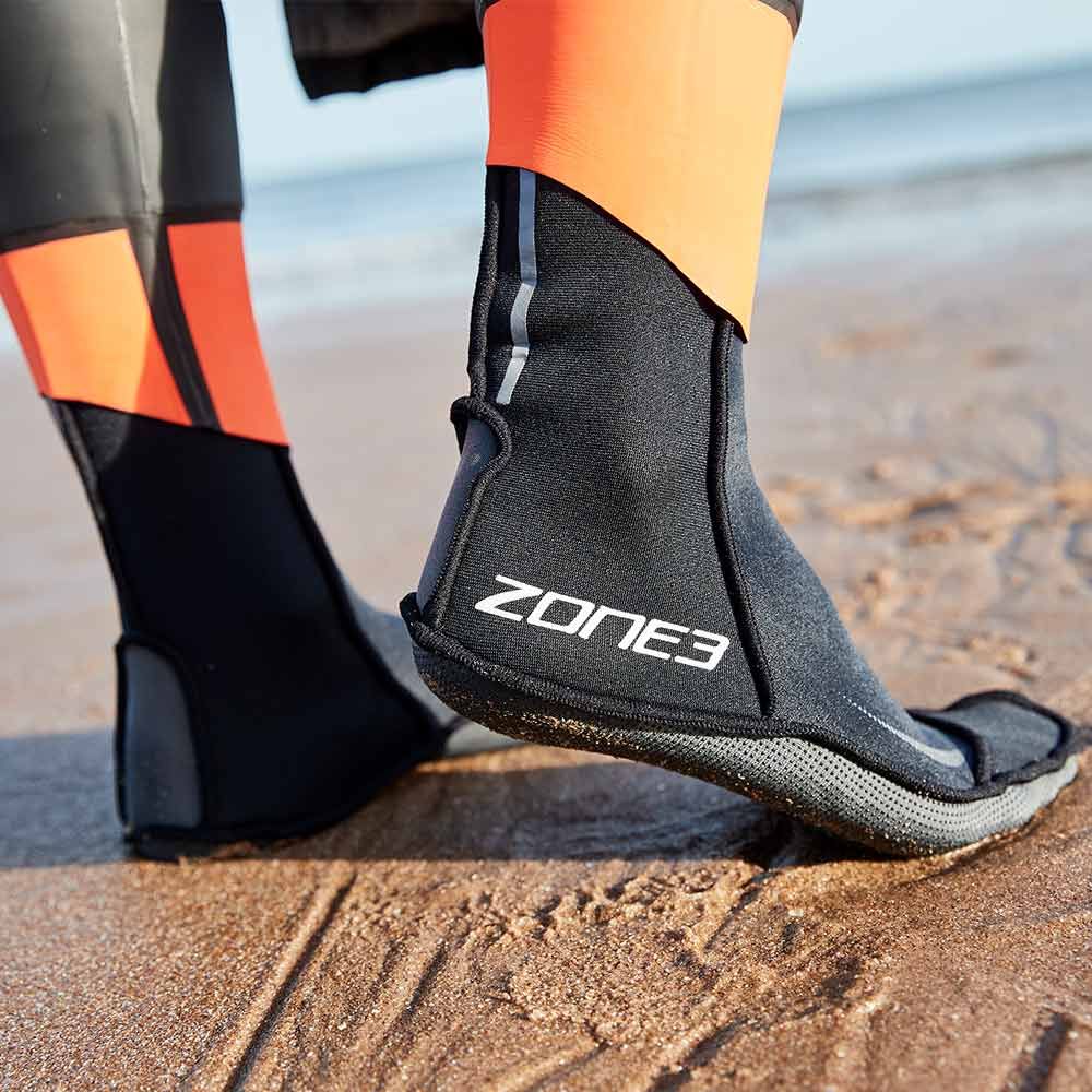 Zone 3 - Unisex - Neoprene Swim Sock - Black/Silver