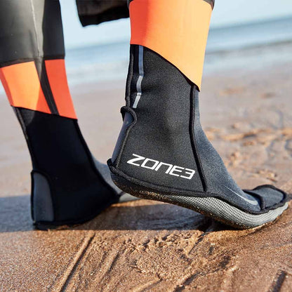 Zone 3 - Unisex - Neoprene Swim Sock - Black/Silver