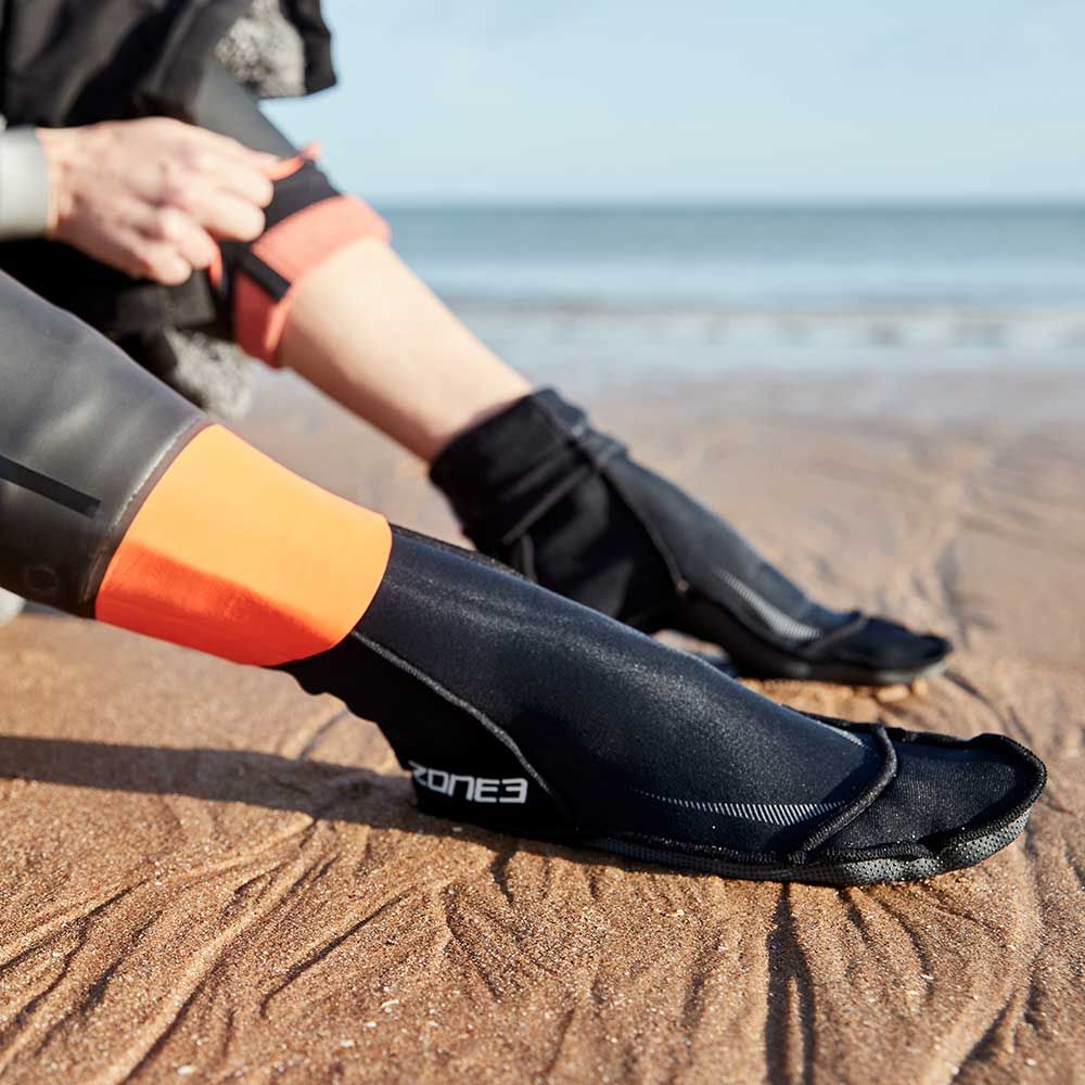 Zone 3 - Unisex - Neoprene Swim Sock - Black/Silver