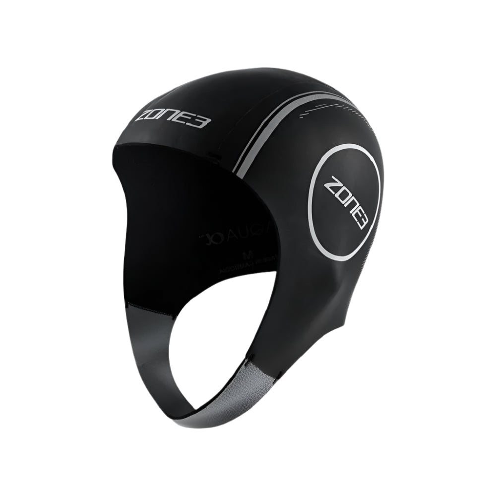 Zone 3  - Unisex - Neoprene Swim Cap  - Black/Reflective Silver
