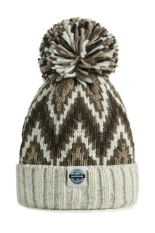 Swimzi - Hat - Zig-zag Super Bobble Hat -  Truffle Cream