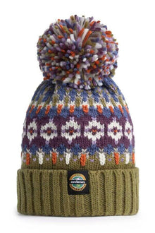 Swimzi - Hat - Knit Reflective Super Bobble Hat - Tundra Fairisle