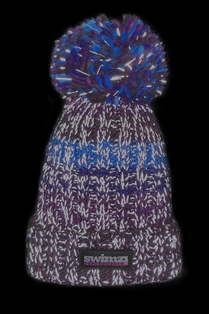 SWIMZI - Bobble Hat - Gradient Reflective Super Bobble Hat - Berries 