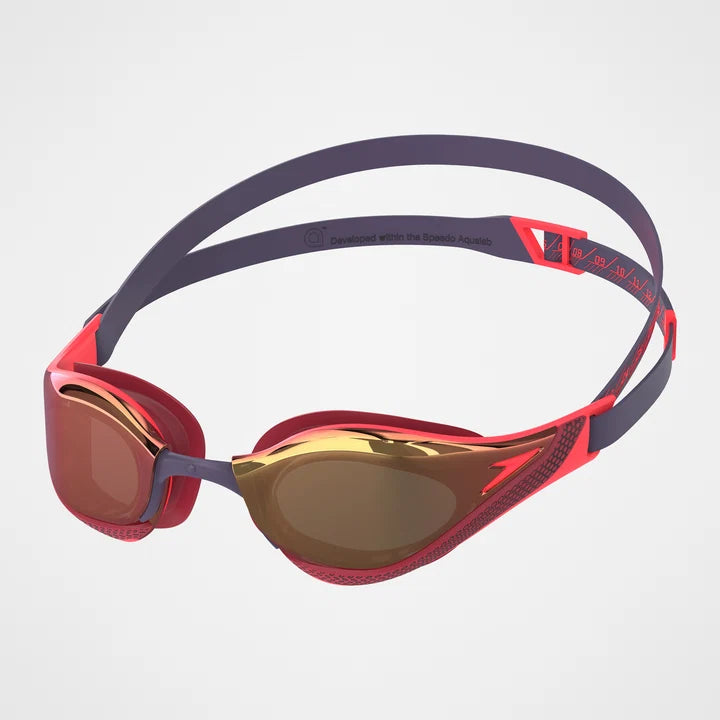SPEEDO - Goggles - Fastskin Pure Focus Mirror Goggles -Red/Black